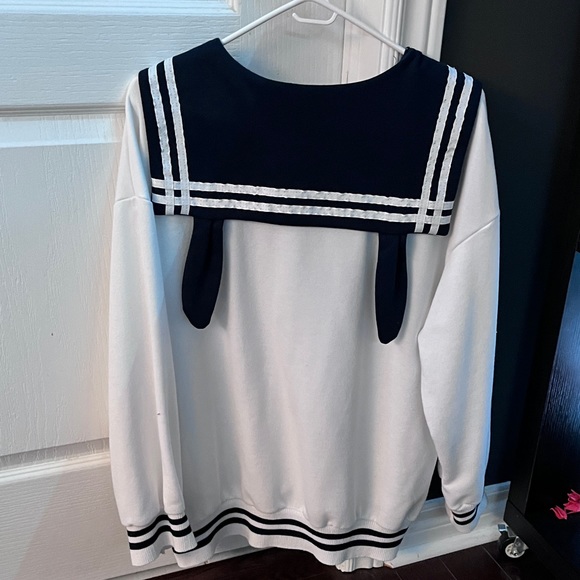 bunny school girl hoodie oversized - Picture 2 of 4